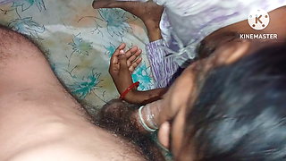 Desi bhabhi sucking cock ,cum in mouth, delicious blowjob