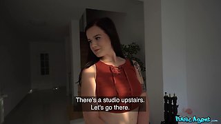 Little Eliss moans while riding a hard cock in cowgirl position