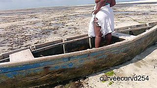 Flashing Twerking at a Beach in Africa