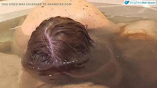 Underwater Bathtub Blowjob POV with Busty Redhead MILF in 4K