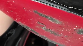 Foot Slave Training in Pantyhose and Heels, Legs/feet Tease