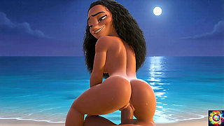 Moana's Playful Romance - Ai Animation Asmr