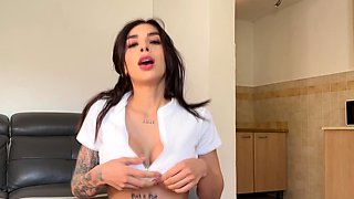 UNCONTROLABLE SQUIRT while riding dildo