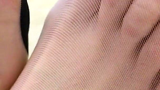 Slow Teasing & Denial - Sheer Nylons, Soles Close-up and Controlled Footplay