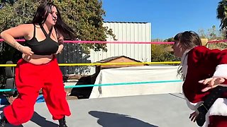 Santa vs Santa - Bra & Panty Match Lezdom