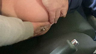 Fingering His Ass in Car