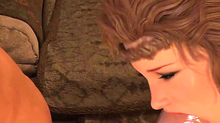 Deirora Swallows Conan First - Then Hoisted for Rough Ass Fuck, Bed Slammed in Her Tight Pussy