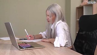 Skinny Teen Tutor Fucks Young Student in 4K HD Lesson
