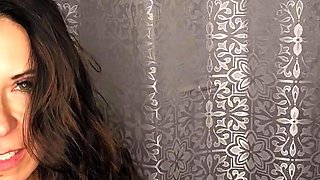 Brunette seductress working her big boobs and hot ass