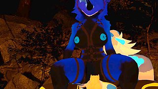 Chick Nardo Tory gets wild camping ride on a furry brute