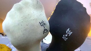 Busty blonde in foot fetish porn