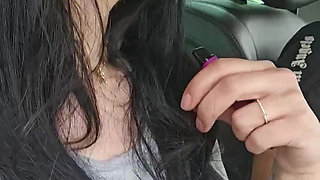 Vaping Naked During Drive Car