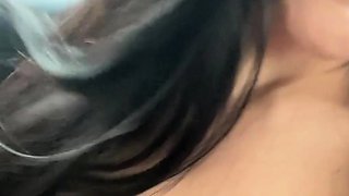 Blonde cumshot amateur MILF POV jerking in the kitchen