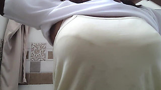 Indian Woman Fingering on Bathroom with Toys