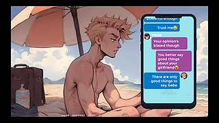 My New Girlfriend Taboo Hentai Game Ep.26 Naughty Step Sisters Going Topless at the Beach!