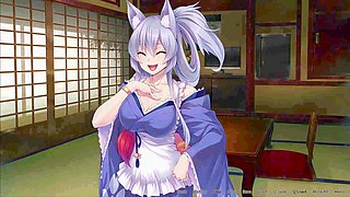 Super steamy anime special with tails and melons in the hot spring