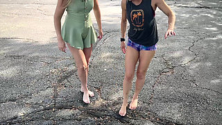 Two Lesbians Sloppily Worship Dirty Feet Rim and Eat Pussy