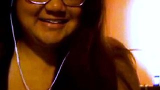 Busty Asian BBW fingers herself on webcam