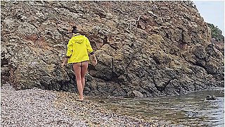 Pee N Naked Swiming In Cold Waters Of North Sea Beach Among Divers # Natural Hairy Pussy Close Up