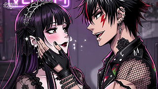 Goth Girl Fan Fucks Rockstar Backstage - Hentai 1