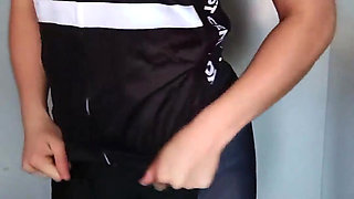 Spinning Woman Warms up After Class