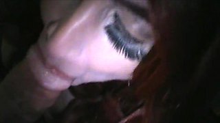 Beautiful crossdresser gets a facial