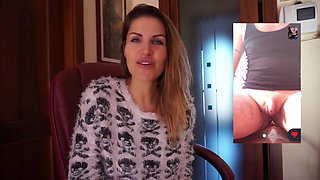 Brunette MILF talks about a very small cock for the webcam