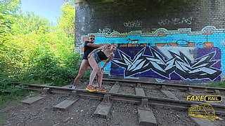 Alice Maze Fake Rail, Picked up and Fucked in Train Station