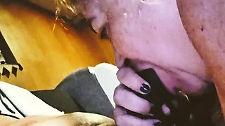 A college Teacher Sucking My Dick & Swallowing the Whole Load
