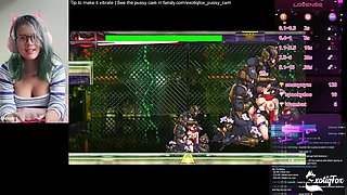 Horny Filipina Gamer Plays Hentai Game and Fingers Her Tight Pussy to OMG Orgasm Live