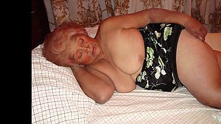 Hellogranny Withered Old Grandmother Lounging On The Bed