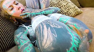 Z-Filmz - Anuskatzz - Tattooed Anal Queen In White Lingerie