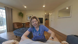 Real Nurse Helps Patient Cum