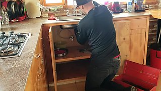 Young Indian Hires Plumber and Has to Pay with Her Virgin Ass