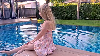Cute blonde teen outdoor gleecute