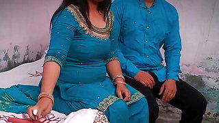 Role playing with desi Aunty in punjabi dress