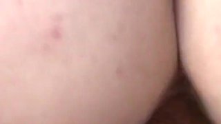 Mature filled with hot cum while she gets fucked on the balcony