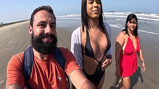Fode Cast - A Trans Baianinha Venho Pra Fuder Na Praia Ao Ar Livre Com O Casal Mattos 23 Min - Sofia Surfistinha, Nicoly Mattos And Lukas Zaad