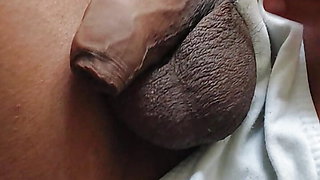 Pissing ang rough his Big indian cock on webcam