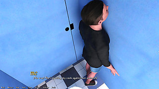 Camila's Bahenol Ass Hard with a Stranger Through the Glory Hole Bathroom Door