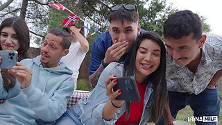 Jesus' Public Latina Affair Ignites Wild Outdoor Heat