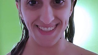 Big titties abigail in kinky nylon fetish solo