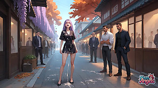 Purple Hair Sensation: Tokyo Alley Cum Drip