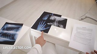 Admirable Shalina Devine and Eveline Dellai at fucking trailer