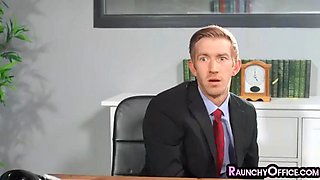 Classy secretary babe hard pussydrilled