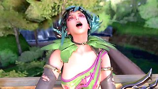 Hot hentai, in animation, all up in her pussy