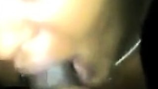 Black Homemade Cheating Slut Sucks Dick in Bathroom