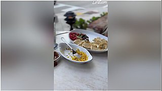 Bombshell Kali Roses Poolside Hookup With This Lucky Man