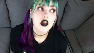 Horny goth BBW adult filthy video