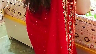 Pankhuri Kunal Shooting in Red Hotel Room